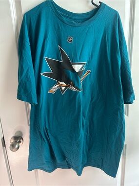 Reebok Teal San Jose Sharks Graphic Tee